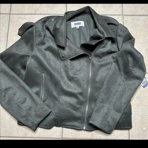 BB Dakota Steve Madden Women's Olive Green Faux Suede Moto Jacket XX